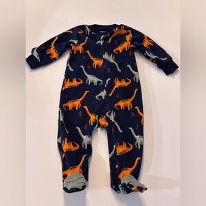 Carter's 3-6M Navy Blue Baby Onesie with Dinosaur Design